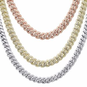 Hip Hop Bling Iced 12MM Micro Pave Cuban Link .925